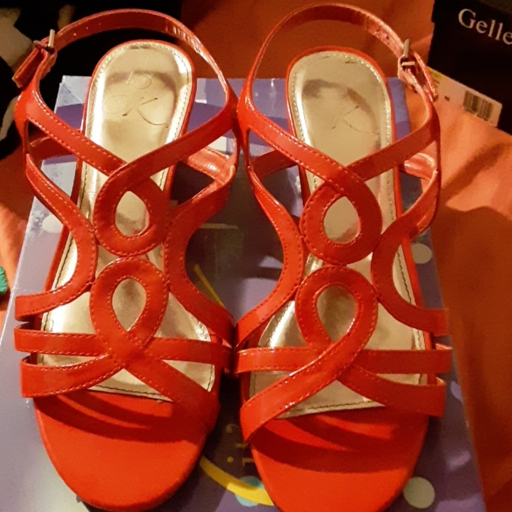 Red wedge heel